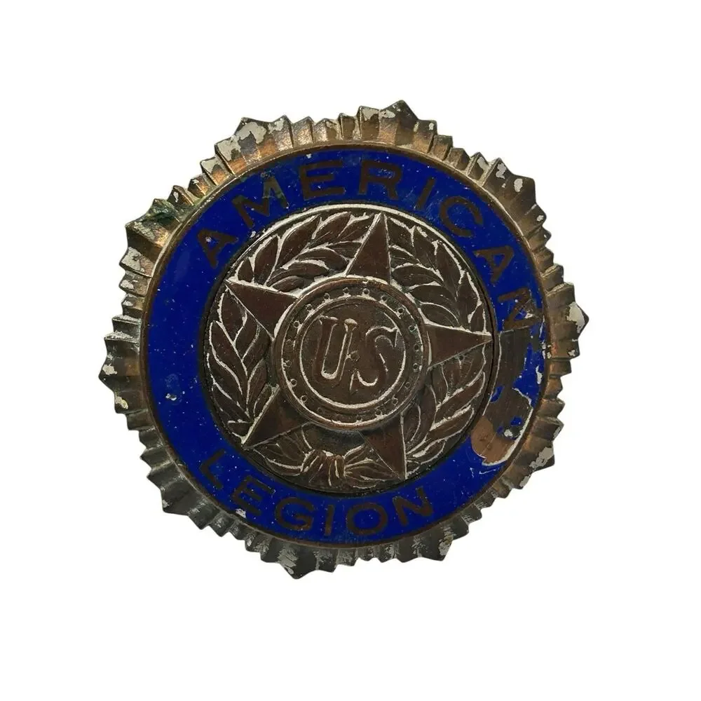 Vintage American Legion Badge Medallion Shield Gus. Fox Co. Cin. O